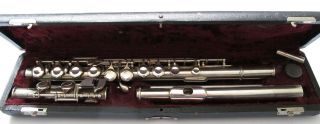 Vintage Karl Hammerschmidt " Klingson " Silvered German Flute