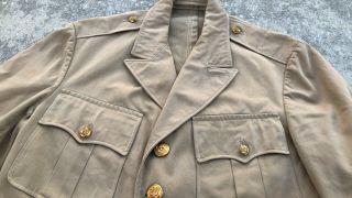 Pre - WWII WW2 NAMED Army Officer ' s Uniform Jacket and Breeches Khaki Full Colonel 3