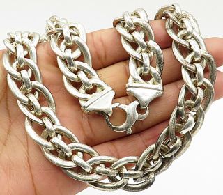 925 Sterling Silver - Vintage Heavy Chain Link Necklace - N1699