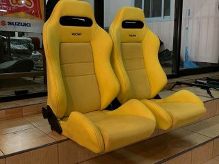 2 Jdm Rare Recaro Seats Sr3 Yellow Seats Eg6 Ek9 S2k Dc2 Crx Ef S2000