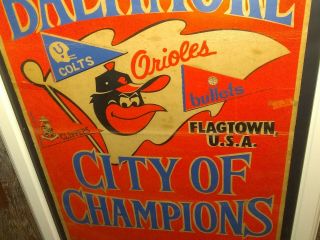 Vintage Orioles Memorial Stadium Sign Baseball Baltimore 3