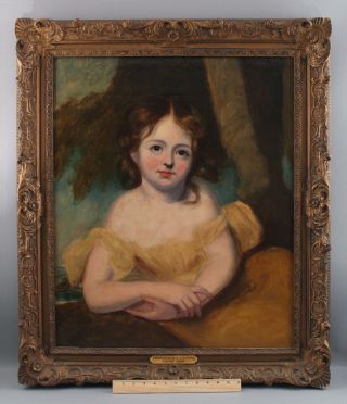 18thc Antique Attrb.  William Owen Portrait Oil Painting Young Girl Miss Stanhope
