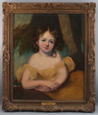 18thC Antique Attrb.  William Owen Portrait Oil Painting Young Girl Miss Stanhope 2