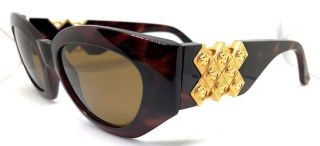 Gianni Versace Mod.  420/d Col.  900 Vintage Sonnennrille / Sunglasses Case Migos