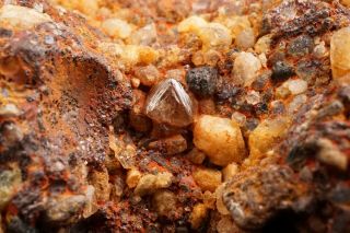 RARE Diamond Crystal in Conglomerate DIAMANTINA,  BRAZIL 8
