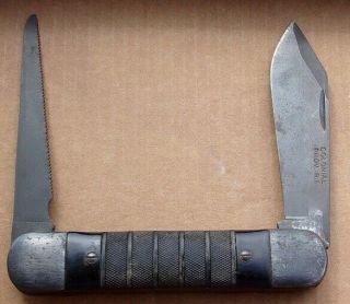 Atique Vintage Wwii Navy Pilots Folding Survival Knife