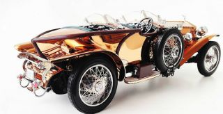 Art Deco Antique Vintage Mid - Century Rolls Royce Rare Copper Body Car 1930 - 1940s