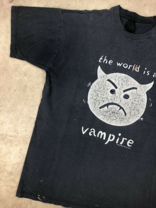 Vintage XL 1996 Smashing Pumpkins Infinite Sadness Tour Shirt 90s Vampire Faded 4