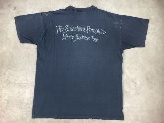 Vintage XL 1996 Smashing Pumpkins Infinite Sadness Tour Shirt 90s Vampire Faded 8