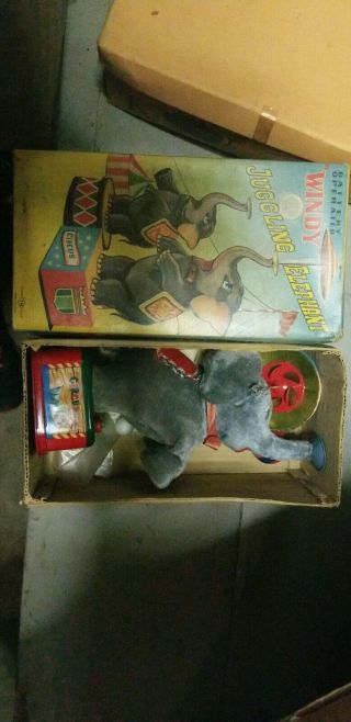 Tn Nomura Japan Windy Jungling Elephant Battery Operated Old Rare Complet
