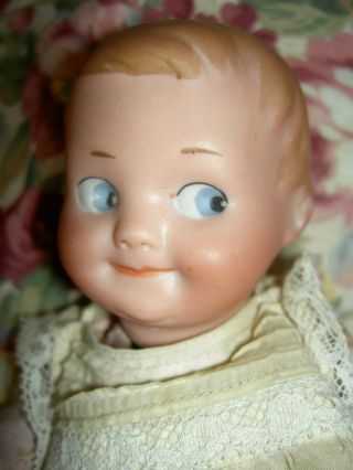 Antique bisque,  1914 GOOGLY baby doll,  rare 324 model,  all,  cute 2