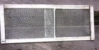 Vintage Antique Wood Frame Sliding Window Fly Screen Hand Made Shabby Chic Paint