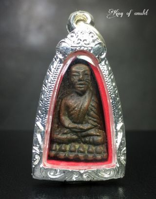 Rare Phra Lp Tuad Lang Taorit Pim Lek Wat Changhai Thai Buddha Amulet