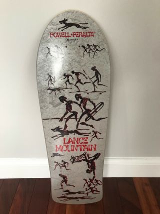 Nos Lance Mountain Powell Peralta Skateboard Rare Silver Grey Reissue
