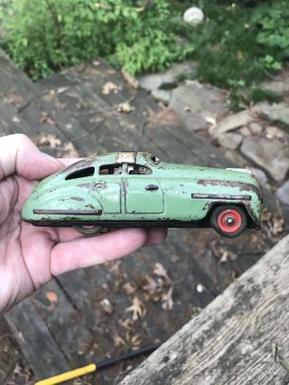 Rare Vintage Schuco Fex 1111 Wind Up Litho Car Tin Toy Us Zone Germany