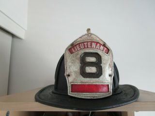 Cairns 5a Leather Fire Helmet Vintage