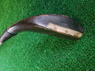 VERY RARE ANTIQUE 1860 ' s WOOD SHAFT WILLIE DUNN SR.  LONG NOSE PLAY CLUB - DRIVER 3