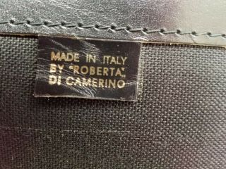 Authentic Vintage Roberta Di Camerino Bagonghi Leather Red Velvet Luggage - Rare 4