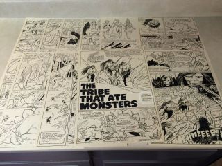 Valley Of The Dinosaurs 10 Art Rare 11 Page Story,  Tribe Ate Monsters,  1976