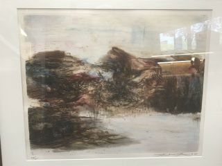 ZAO WOU - KI - Etching Signed Numbered and dated 1968 - MOVING FORMS 151116 RARE 3