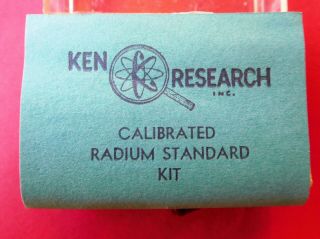 Calibrated Radium Standard Kit Ken Research Calibration Radioactive Vintage