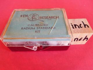 Calibrated Radium Standard Kit Ken Research calibration radioactive vintage 2