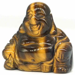 1.  1 Inch Natural Yellow Tiger Eye Carved Maitreya Happy Laughing Buddha Figurine 4