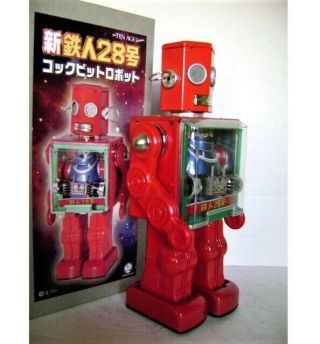 RARE T - 28 RED TETSUJIN COCKPIT DRIVER ROBOT OSAKA/ METAL HOUSE JAPAN MIB 3