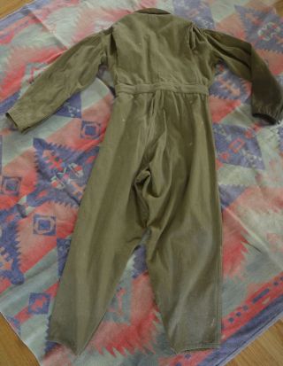 Vintage WWII A - 4 Flight suit,  4 talon zippers,  coveralls 7