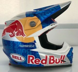 Red Bull Athlete Helmet - Bell Moto 9 Flex - Rare Size Large Hat Cap Supercross