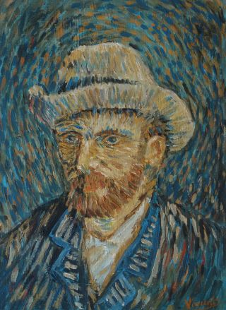 Ultra Rare self portrait painting,  signed,  Vincent van Gogh with and docs. 10
