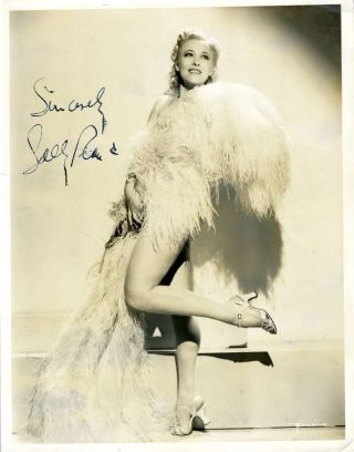 Sally Rand Hand Signed Psa Dna Vintage 30`s 8x10 Photo Autographed Authentic