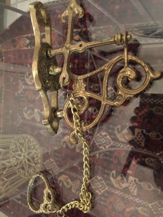 Vintage Style Shopkeepers Bell Brass Doorbell Only (missing Bell)