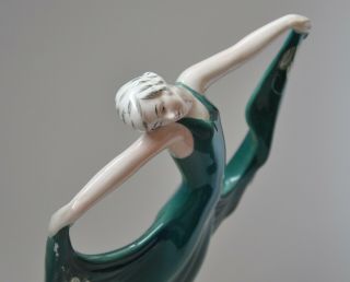 Vintage Art Deco Katzhutte HERTWIG Ceramic Dancing Lady 12347 Figurine 5