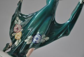 Vintage Art Deco Katzhutte HERTWIG Ceramic Dancing Lady 12347 Figurine 8