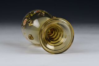 Theresienthal Bohemian Blown Art Glass Enamel Painted Goblet 2 5