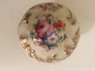 Vintage Floral Porcelain Interior Door Knob 2 1/2 " Size
