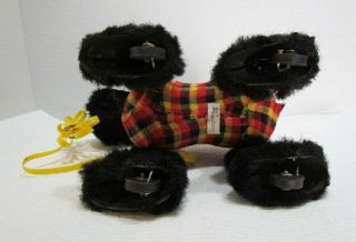 BLACK FRENCH POODLE DOG PULL TOY VINTAGE c.  1960 ' s by CRAGSTAN MADE IN JAPAN TIN 4