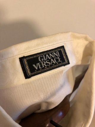 Vintage GIANNI VERSACE Couture Men’s Button Up Dress Shirt M 2