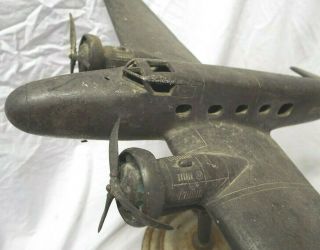Rare US Mail Boeing 247 United Airlines Airplane Lamp 1933 Deco Rehberger Co. 5