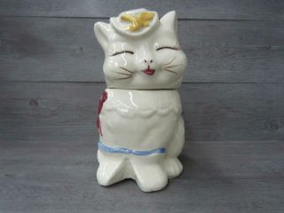 Vintage Puss N Boots Cookie Jar Shaker Cat Unbranded Ceramics