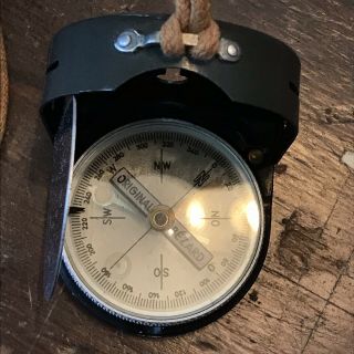 Vintage Wwii German Army Military Bezard Compass Kompass | Leather Case