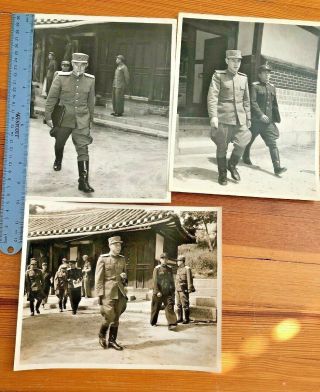 Rare Vintage Korean War 1951 August 북한 장군 남일 판문점 Korea Three Photos