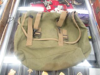 Wwii Us Army M - 1936 Mussette Bag Rare British Made Variant Made In England.