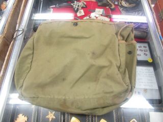 WWII US Army M - 1936 mussette bag RARE BRITISH made variant made in England. 2