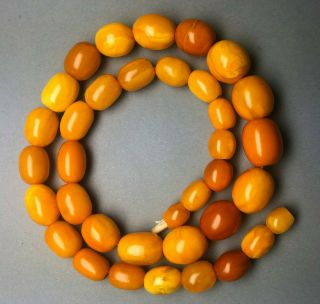 Antique Baltic Amber Necklace 35g.