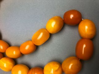 ANTIQUE BALTIC AMBER NECKLACE 35g. 3