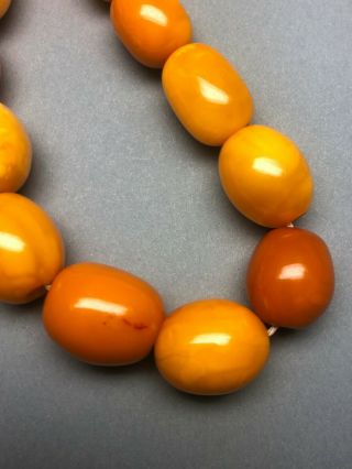 ANTIQUE BALTIC AMBER NECKLACE 35g. 4