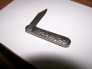 Vintage Schrade Knife 7 In.  Open Metal Scales Geo Schrade No Wobble 1940 