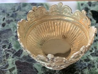 RARE Miniature Dollhouse Artisan Obidiah Fisher STERLING SILVER Punch Bowl 1:12 9